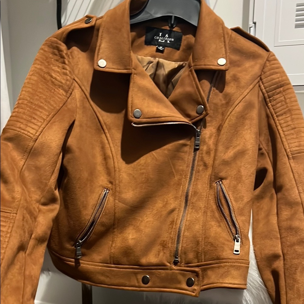 Tan Faux Leather Jacket by A New Day